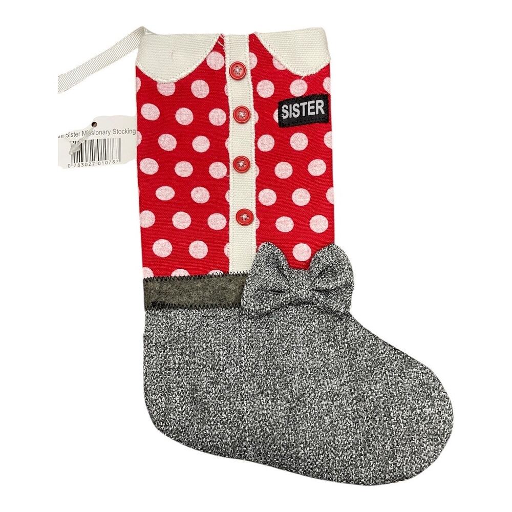 Mini Sister Missionary Stocking Christmas LDS Polka Dot Gift NEW Mormon